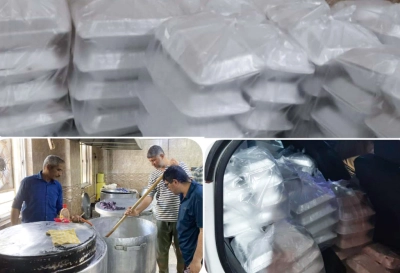 طبخ و توزیع 500 پرس غذایی گرم بین نیازمندان جزیره قشم