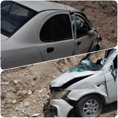 واژگونی خودروی سواری ساینا در محور کهورستان به لار ۴ مصدوم بر جای گذاشت